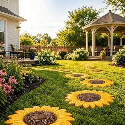 Sunflower Stepping Stone Mold Concrete Mold Stepping Stone Garden Path Decor