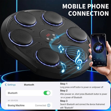 Upgraded Music Boxing Punching Machine Home Smart Training 12 Modes Count Gloves