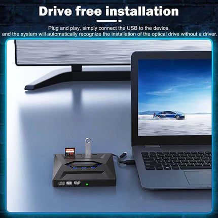 External CD DVD Drive USB 3.0 Writer Burner Reader Player for PC Laptop Windows