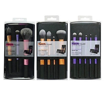 3 Set/12pcs Cosmetic Makeup Brushes Real Techniques Starter Kit Core Collection