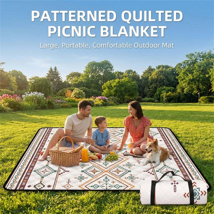 Camping Ground Mat Waterproof Foldable Picnic Blanket 79x79 inch Outdoor Pad