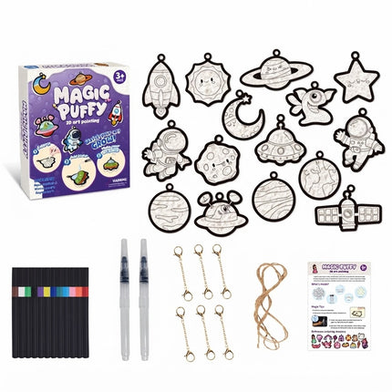 Magic Puffy Paint 3D Foam Texture Painting Kit DIY Bubble Drawing Pens Art Set