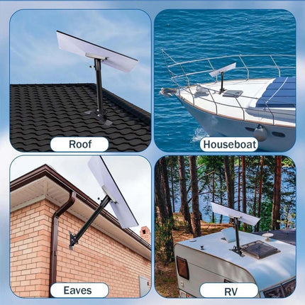 Roof Mount Kit for Starlink Gen 3 V3 Adjustable Wall Bracket Black