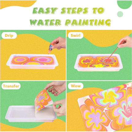 Marbling Painting DIY Painting on Water Creative Colors Art Set Xmas 12Color
