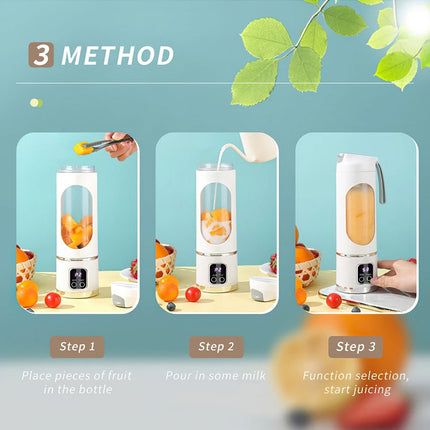 Rechargeable Portable USB Electric Fruit Juicer Blender Travel Bottle Household White