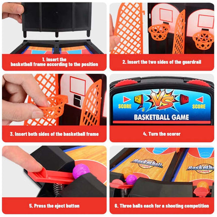 2 Players Mini Basketball Shooting Game Indoor Table Games Set Toy Gift