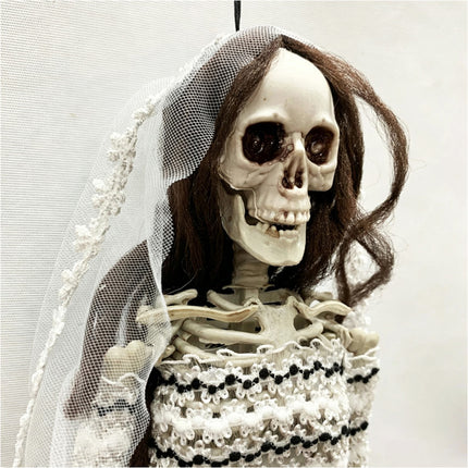 2pk Halloween Skeleton Couple Hanging Decor Party Prop Coco Corpse Bride Groom