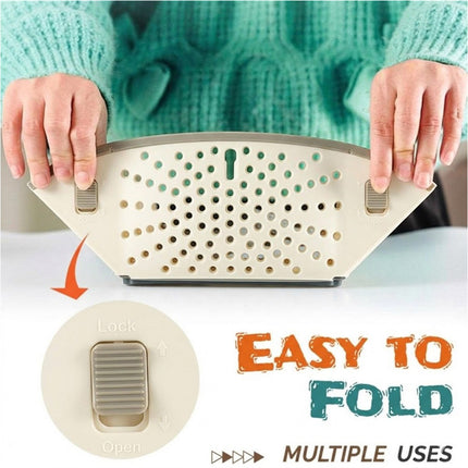 White Multi-purpose 6-in-1 Food Prep Board Portable Kitchen Cooking Tool