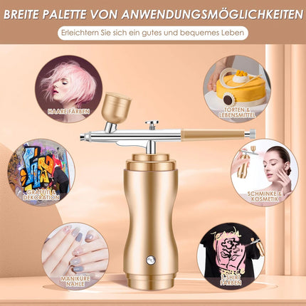 Portable Nail Air Brush with Compressor Nails Art Cake Painting Craft Airbrush