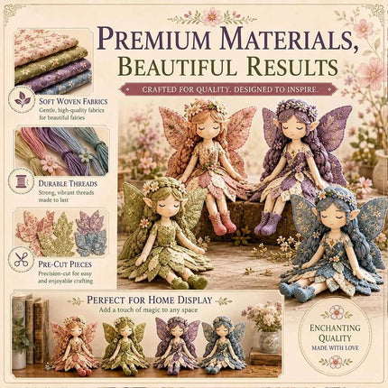 Fairy Patchwork DIY Collection,Fun Flower Fairies Patchwork Sewing Craft Kit