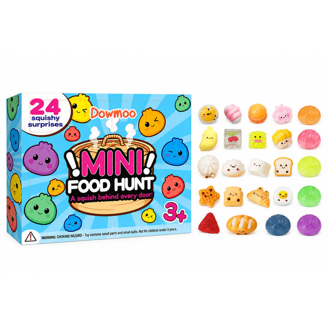 24 Days Mini Christmas SquishiesAdvent Calendar Dumpling SquishyToys Boys  And  Girls Xmas Gift