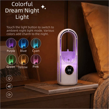 USB Spray Fan Desktop Air Cooler 6-Speed Portable Cooling Fan