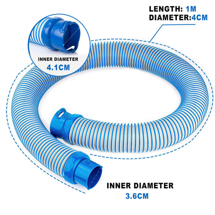 5pcs Pool Cleaner Twist lock Hose 1M For Baracuda Zodiac X7 T3 T5 MX8 MX6