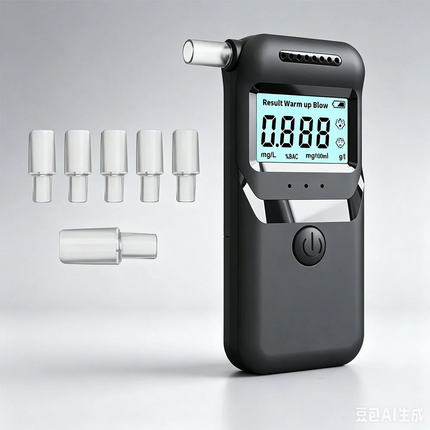 Police LCD Digital Breath Alcohol Analyzer Tester Breathalyzer Test Detector