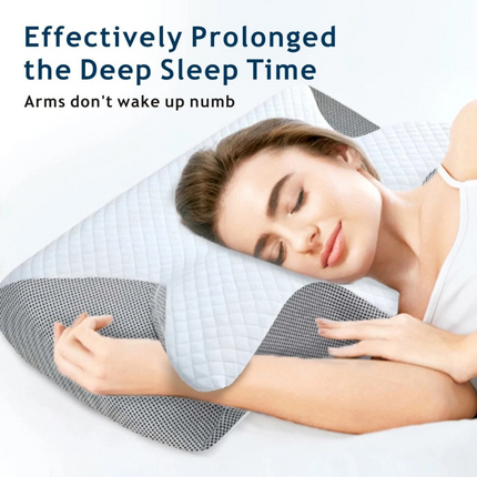 Memory Foam Neck Contour Pillow Cervical Orthopedic Groove Ergonomic Support