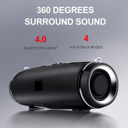 200W Portable Bluetooth Speaker IPX2 Waterproof Outdoor HIFI Pillar Speaker Subw
