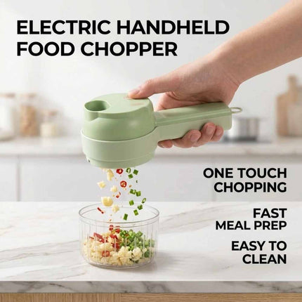 5 in 1 Mini Handheld Electric Vegetable Cutter Wireless Food Chopper Grinder