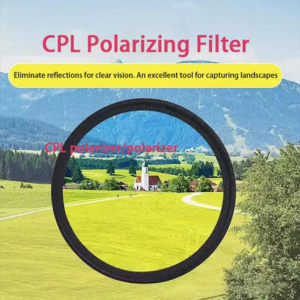 52mm Clip On CPL Filter Phone Circular Polarizing Lens with Storage Case