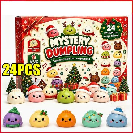 2026 Christmas SquishiesAdvent Calendar 24 Days Dumpling Toys Boys  And  Girls   Xmas Gift