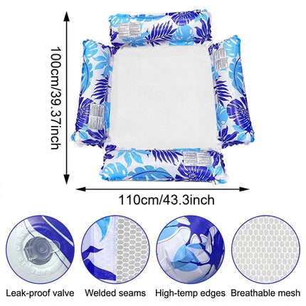 Water Hammock Recliner Inflatable Floating Swimming Mattress Sea Swim Ring Toy