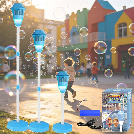 Bubble Torch Garden Lamp Automatic Bubble Maker Stand Bubble Machine Outdoor