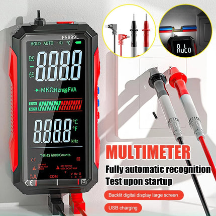 Electrical Automatic FS899L Multimeter Tester Rechargeable Multimeter 6000 Count