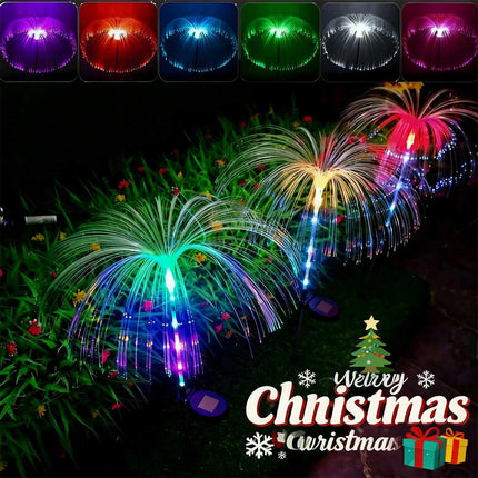 2pcs Solar Garden Lights Waterproof Jellyfish Lamp Christmas Outdoor Yard Decor