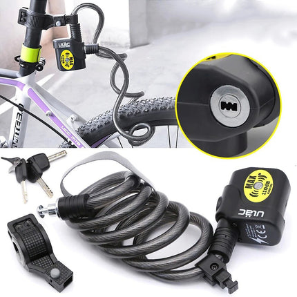 Cycling Bike Bicycle Anti Theft Alarm Lock Chain with Alarm Bike Security Alarm