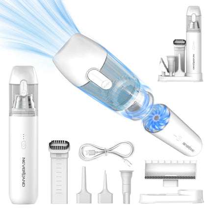 Handheld Vacuum for Car 18kPa Blows Dust w Crevice Tool Brush