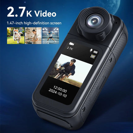 2.7K Portable WiFi Camera Thumb Action Camera Pocket Cam with Lanyard