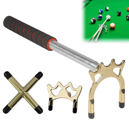 4PCS Pool Snooker Billiard Table Cue Rest Cross and Spider Jigger Brass Set AU