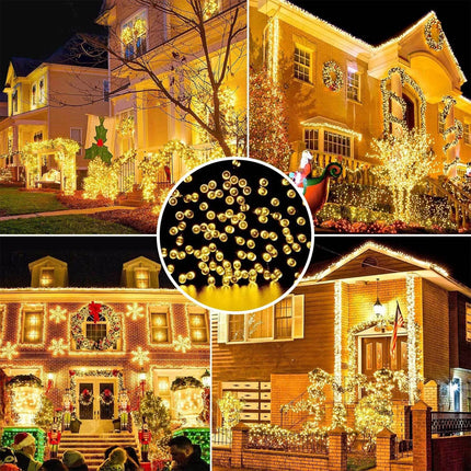 Solar Powered Christmas String Lights Outdoor Waterproof LED Garden Warm White