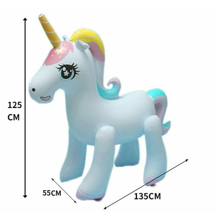 Giant Inflatable Unicorn Toys Garden Pool Water Spray Sprinkler Splash Yard Play