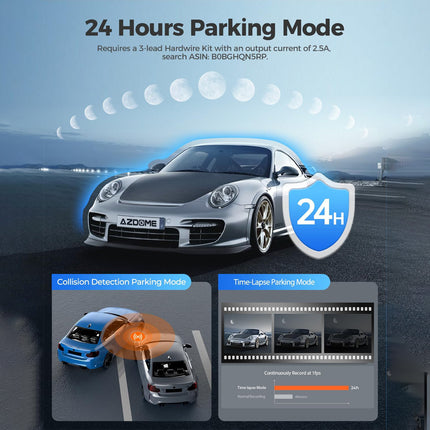 4K+1080P Dual Dash Cam 5G WiFi  Front+Rear Parking Mode