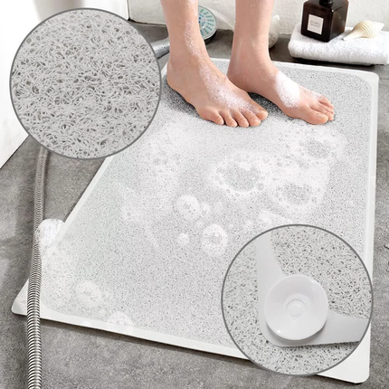 Hydro Wonder Super Comfy Shower Mat Non Slip Never Stains or Blocks Drain Grey