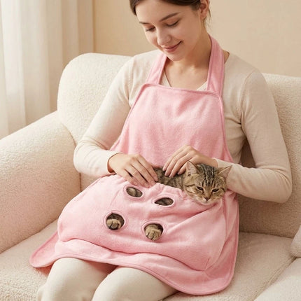 Pet Cuddling Apron with Leg Holes for Holding Small Cats Pet Grooming Apron NEW