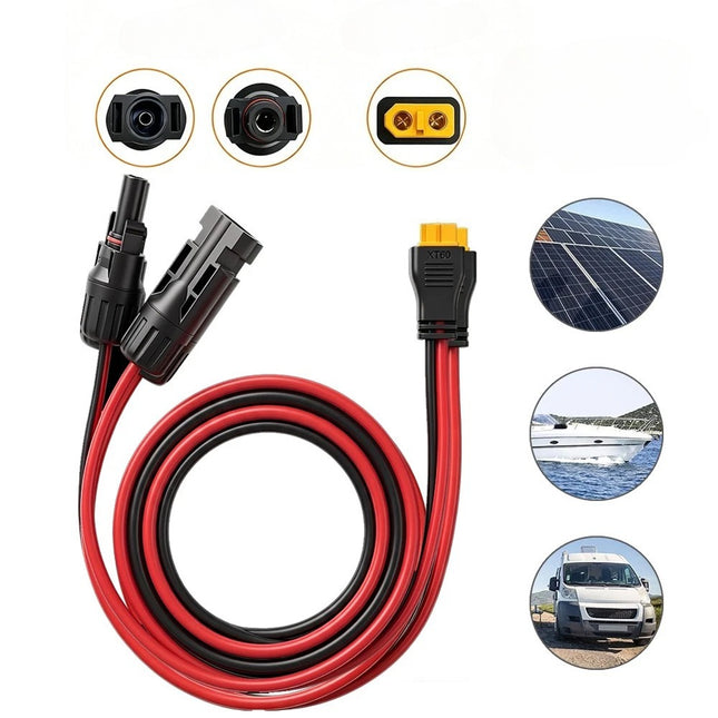 For MC4 Solar Panel Connector To XT60 Adapter IP67 10AWG 3M Extension Cable 3M