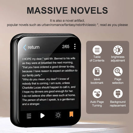 Bluetooth 5.4 MP3 Player MP4 Player 2 inch IPS Full Touch HD Colour Screen Photo
