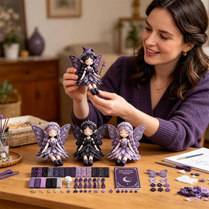 Dark Magic Fairy Patchwork DIY Collection, Fun Flower Fairies Patchwork Sewing Craft Kit