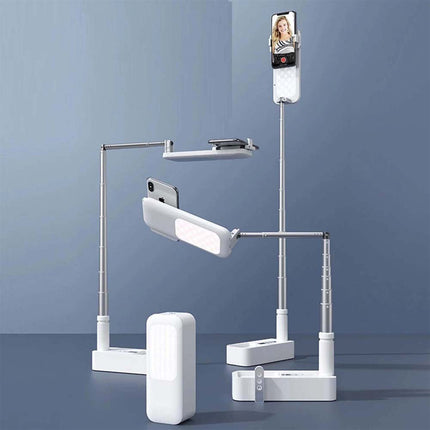 LED Fill Light Phone Holder Selfie Fill Lamp Holder w/ Bluetooth Remote Control