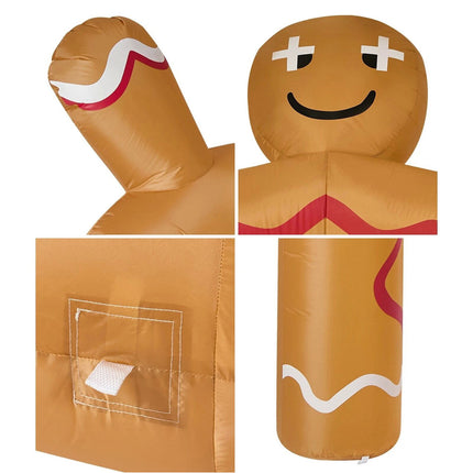 3M Christmas Inflatable Archway Gingerbread Man Arch Xmas LED Lights