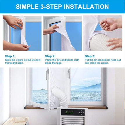 4M Hot Air Stop Waterproof Outlet Window Seal Kit For Mobile Air Conditioners