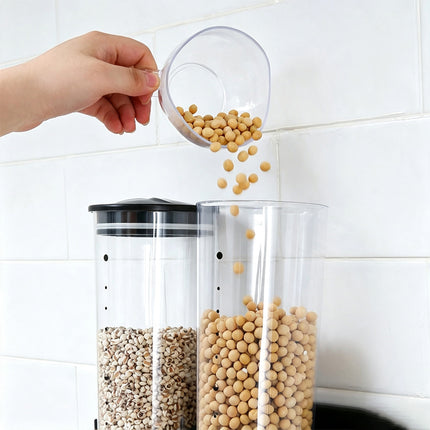 Wall-Mounted Cereal Dispenser Grain Grocery Storage Jar Dry Food Container Box