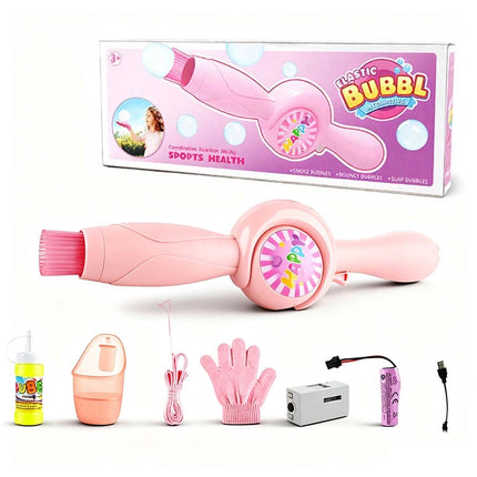 Colorful Smoke Bubble-Machine&Elastic Bubble Fog Wand,Fog Bubble-Machine Pink