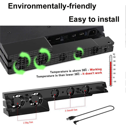 External Turbo Cooling Fan for Playstation  PS4 Pro Game Console