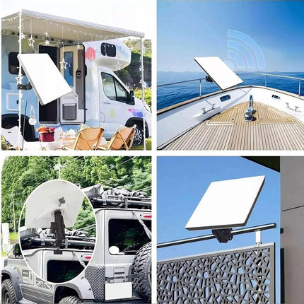 Portable Mount Adjustable RV Pole Clamp Holder Bracket for Starlink Mini Dish