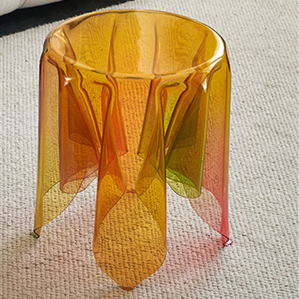 Stylish Acrylic Rainbow Round Stool