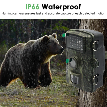 Hunting Trail Camera Wildlife Game 24MP 1440P Night Vision Outdoor Security Cam
