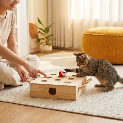 Whack A Mole Cat Toy Pet Gift Keeps Pet Entertained Fun Interactive Cat Toy