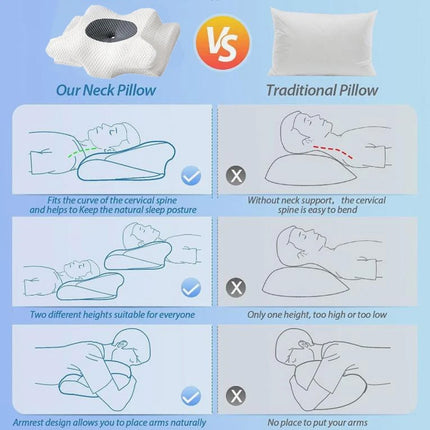 Ergonomic Butterfly Memory Neck Pillow Comfortable Sleeping Orthopedic Pillow